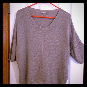 Brown short sleeve sweater